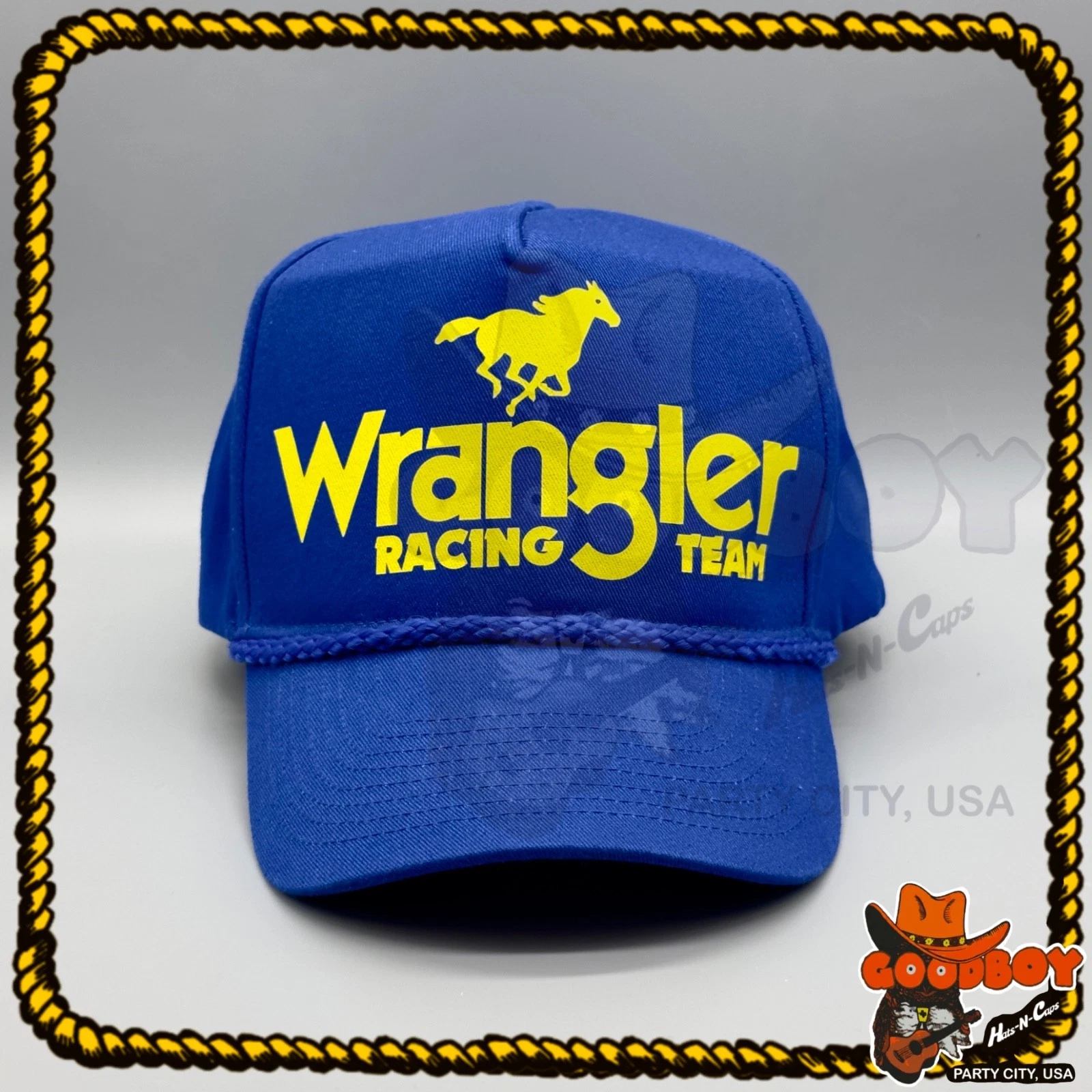 Wrangler Racing Team Hat Vintage Retro Dale Earnhardt NASCAR Trucker Rope Cap