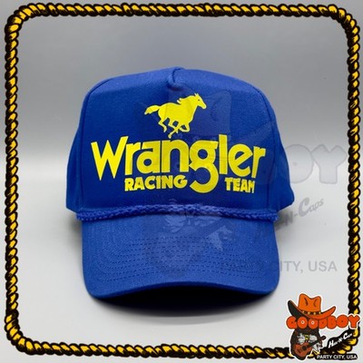 Wrangler Racing Team Hat Vintage Retro Dale Earnhardt NASCAR Trucker Rope Cap