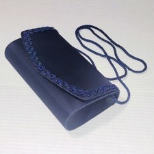La Regale Blue Beaded Purse Handbag Evening Bag Clutch