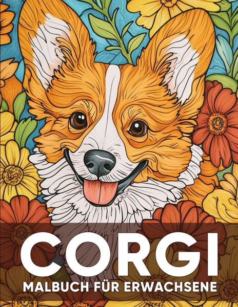 Corgi Malbuch: 50 Motive Zum Entspannen Und Stressabbau FüR-image