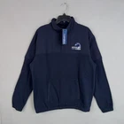 Jackson Hole Sweatshirt Mens Large Blue Mock Neck Fleece Big Cotton Wyoming NWT