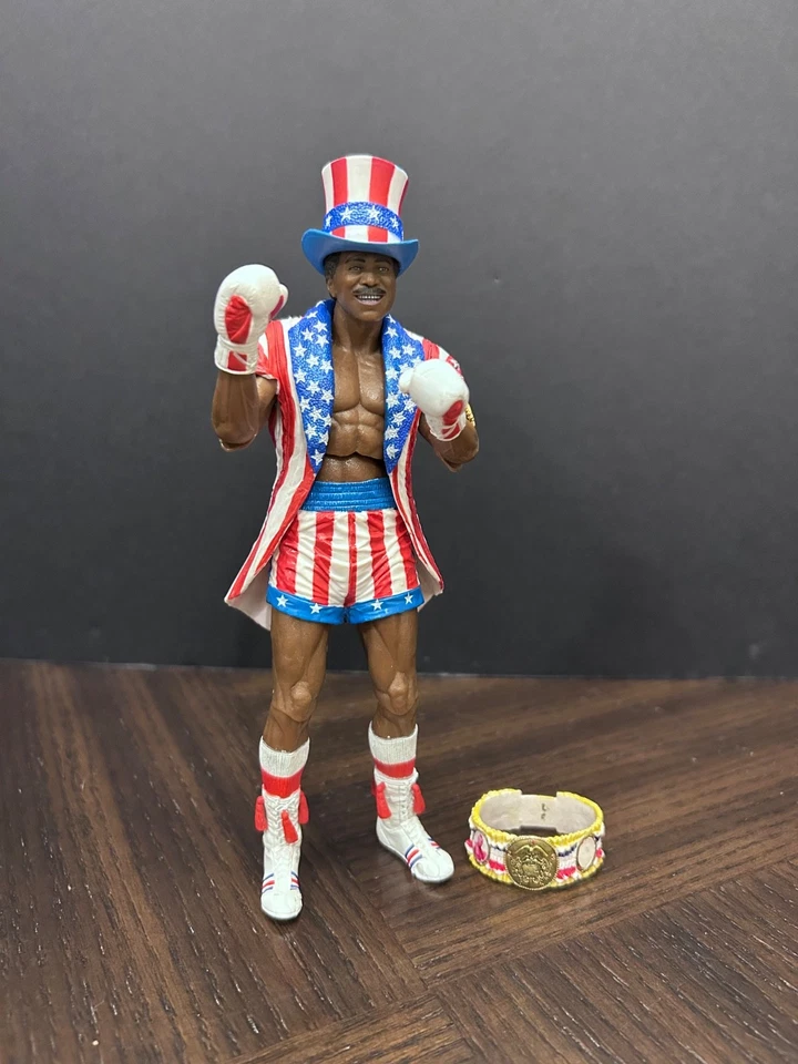 NECA* Apollo Creed Rocky IV 7-inch Action Figure 40th Anniversary RARE*DISPLAY* - Image 3 of 4