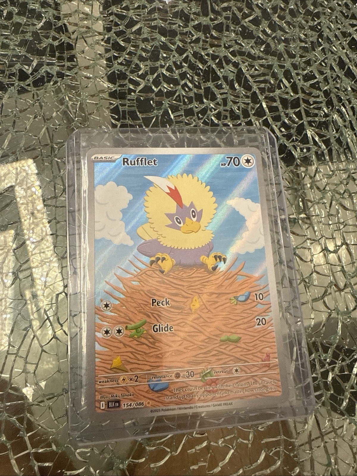 Rufflet 154/086 IR Illustration Rare Black Bolt Pokemon TCG MINT