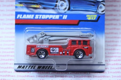 VINTAGE 1997 Hot Wheels CHINA red FLAME STOPPER II fire truck #617