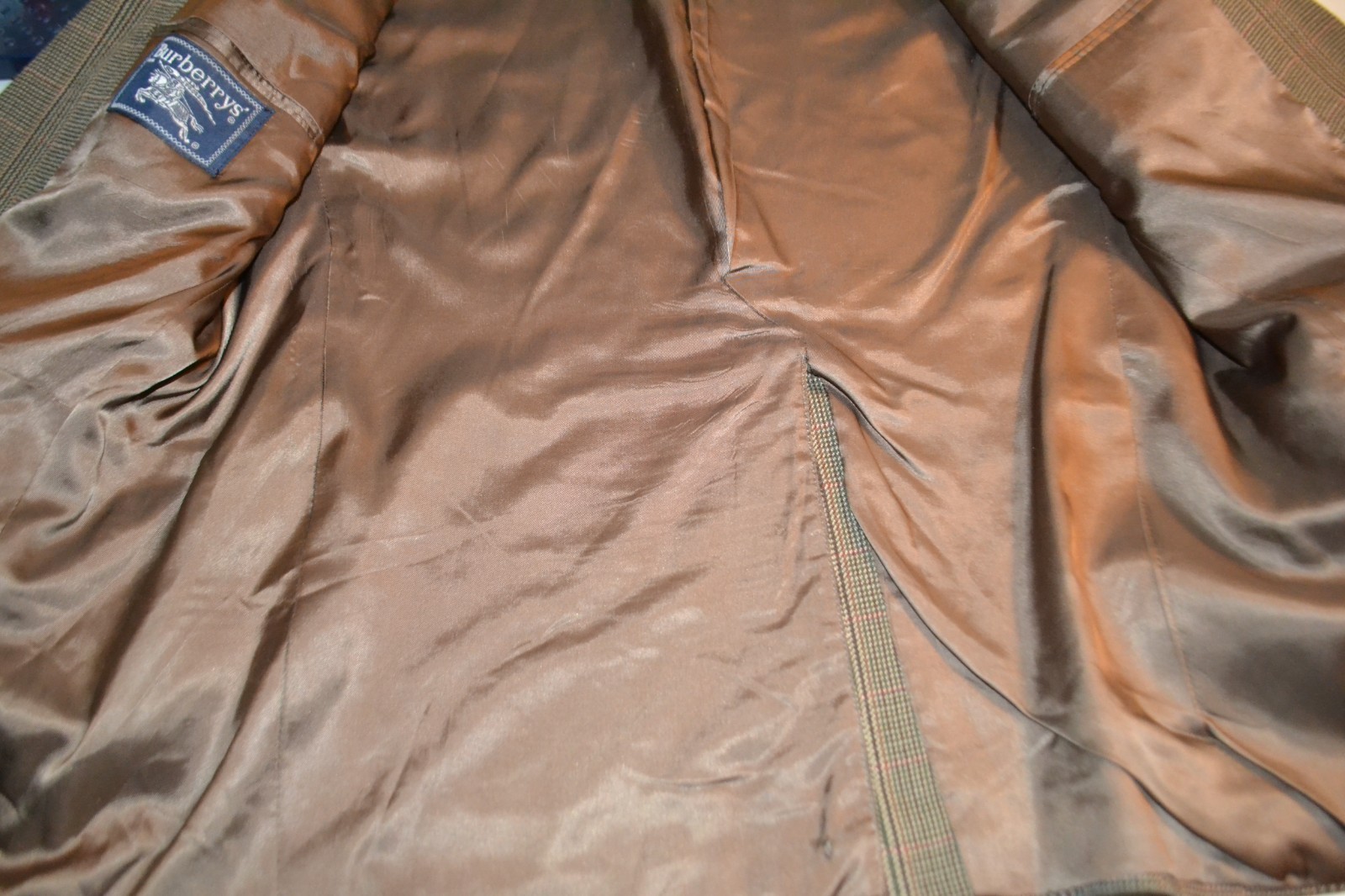 Burberrys' Men Brown Wool Plaid 2 Front Button Sports Coat Sz 42SH thumbnail 10