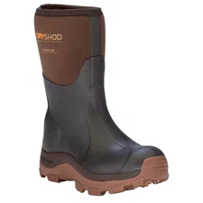 Dryshod Haymaker Mid Waterproof Boots, Brown/Peanut, Size 10 (HAY-WM-BR-W10)