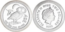 Niue 2 Dollar 1oz Silber 2020 Eule von Athen Stempelglanz  138985