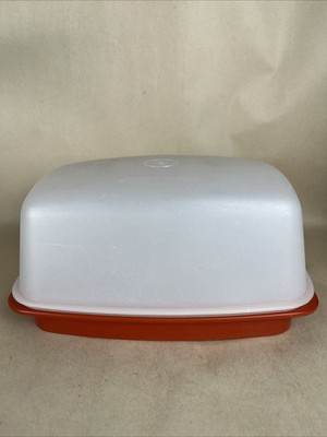 VTG Tupperware Econo Saver Container 853-2 & 852-2 Meat Roast Ham Bread keeper