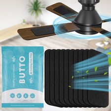 Butto 10-Pack Ceiling Fan Filters for Blades - Strong Adhesive Ceiling Fan Fi...