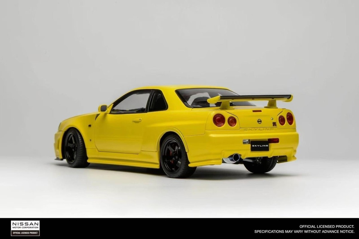 Nissan R34 Skyline GT-R (Yellow) [Motorhelix] 1/18 scale | eBay