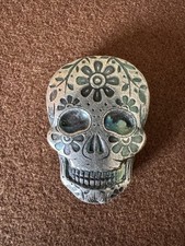 Day of Dead Skull | 2 Troy oz .999 Fine Silver Art Bar Monarch Precious Metals 99.00 per troy oz