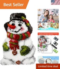 Festive Snowman Latch Hook Kit - Perfect Christmas DIY for All Skill Levels