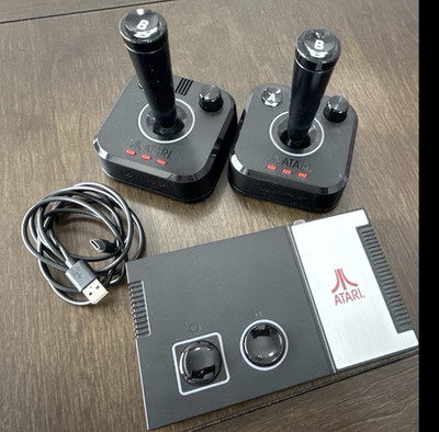 Atari GameStation Pro Atari 2600 Home Console, 2 Controllers, USB, Black