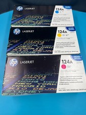 HP LaserJet 124A Toner Kit Cyan Yellow Magenta Q6001A Q6002A Q6003A - SEALED  