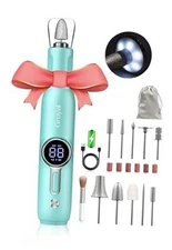 Nail Drill Kit, Cordless Electric Nail Drill Professional Kit Green M306-Green