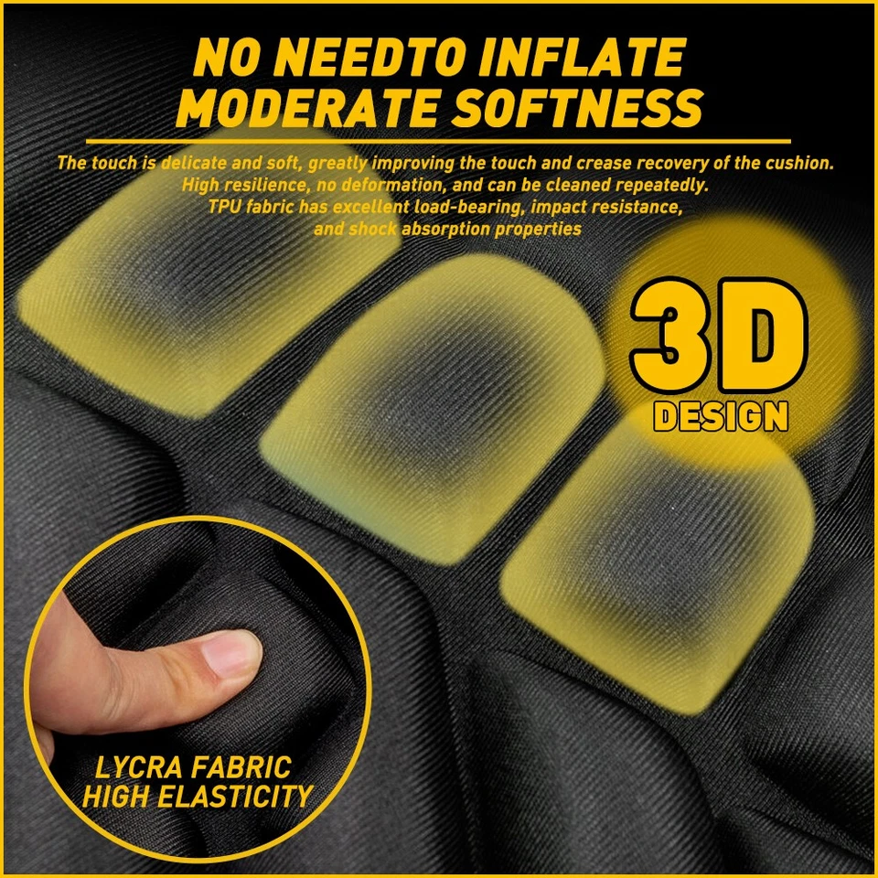 Cojín de asiento de motocicleta cómodo cojín de asiento de aire cubierta de gel alivio de presión de asiento Foto 3 de 4