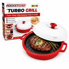 Turbo Grill Deluxe - Microwave Grill Pan With...