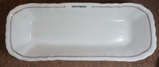 c 1920's SOUTHERN Railway Pelican Patrn 11" BREAD DISH Carr China /The Sterns Co