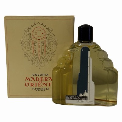 Vintage Colonia Maderas de Oriente Myrurgia Art Deco  Bottle 3oz With Box