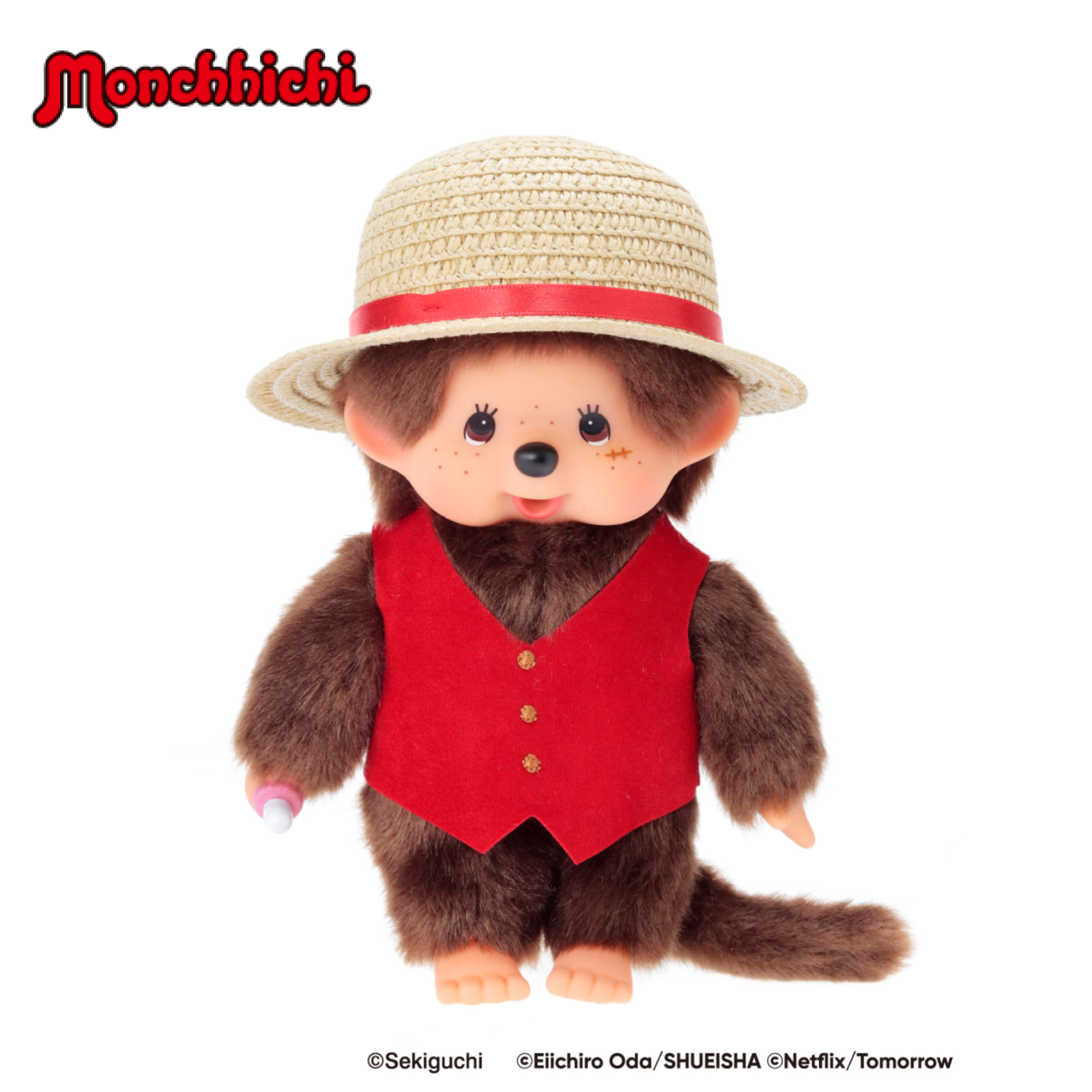 Monchhichi x Netflix ONE PIECE Season 2 Luffy Plush Doll S Size Japan PSL NEW
