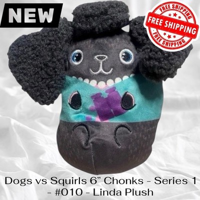 NEU Neu mit Etikett Dogs vs Squirls 6 Zoll Chonks - Serie 1 - #010 - Linda Plüsch KOSTENLOSER VERSAND