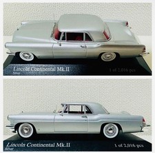  MINICHAMPS 1956 Lincoln Continental MkII Silver 1/43 Scale Limited Edition 