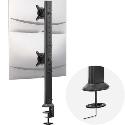 Dual Monitor Stand 2 Monitore Vertical Mount VESA 75x7 13-34 Zoll