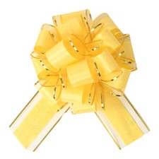 Pull Bows for Gift Wrapping,6 PCS Yellow gift bow,6 inches Bow for Gift Basket,G