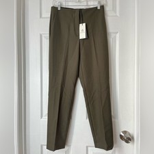 Babaton Markova dark olive mid rise ankle straight dress Pants size 4
