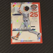 2025 Panini Prospect Edition - Nolan Schubart #119 Red Ice Prizm (RC) Guardians