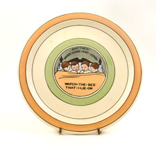 Roseville Pottery Rare Creamware Nursery Rhyme Childrens 9.5" Charger