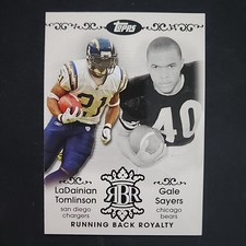 2007 Topps Chrome Running Back Royalty LaDainian Tomlinson Gale Sayers HOF