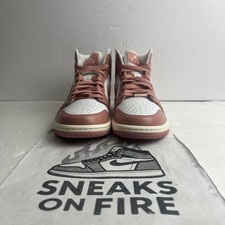 Women s Sz 7 Nike Air Jordan 1 Mid SE Red Stardust Copper White FB9892-670