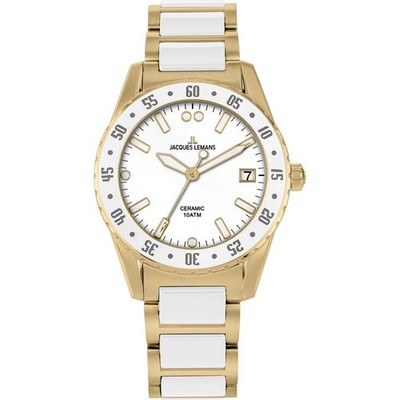 JACQUES LEMANS Damenuhr Liverpool Keramik 42-12L 10 ATM