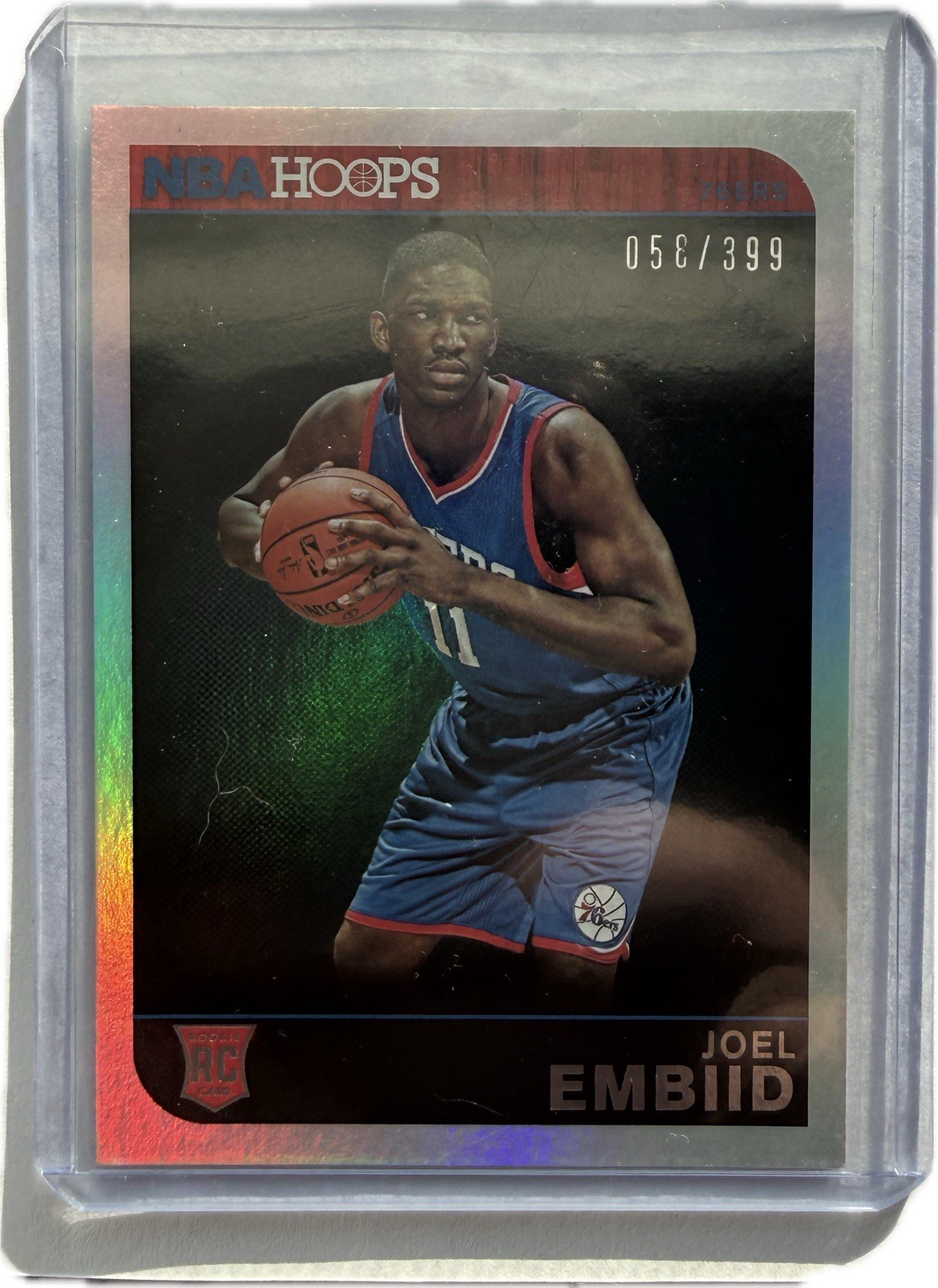 2014-15 NBA Hoops - Joel Embiid Rookie Card #263 Silver /399 (RC)