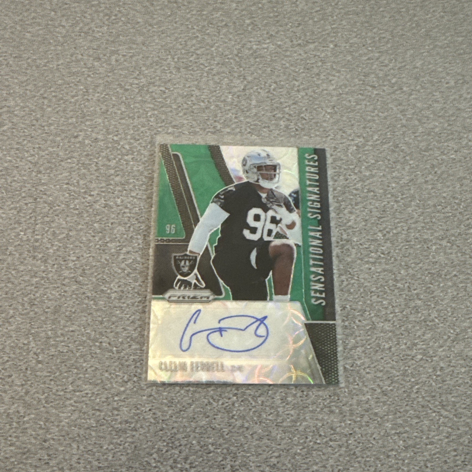Clelin Ferrell Panini Prizm Sensational Signatures #SECLF Green Scope