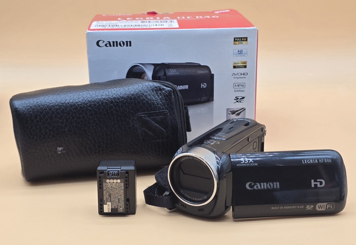 Canon Legria HF R46 HD WiFi Digital Camcorder 8GB Built In Memory