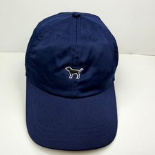 Victoria Secrets PINK Baseball Cap Hat Dog Embroidered Logo Navy Strapback OS