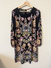 Loft Ann Taylor Women's Shift Dress Long Sleeves Floral Design Multicolor Size M
