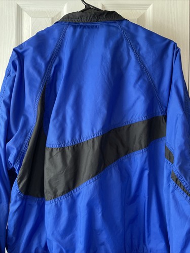Y2K Nike Full Zip Windbreaker Jacket Youth Size XL (18-20) Blue Pockets Logo - Picture 12 of 24