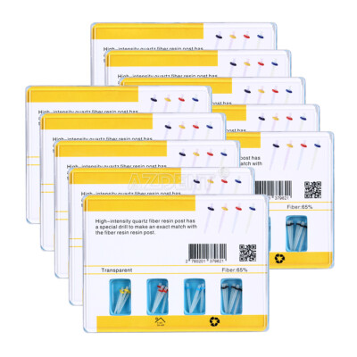 AAA Dental Fiber Posts Resin High-intensity Screw Thread Glass +4 Drills