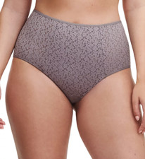 NEW 38 CHANTELLE 13F3 NORAH HIGH WAIST BRIEFS PURPLE GREY SZ S