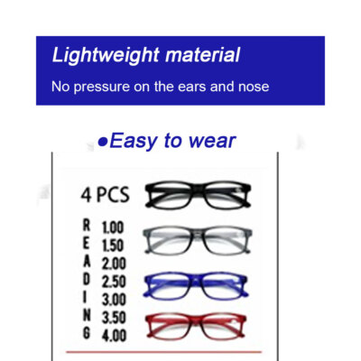 Reading Glasses Mens Womens Readers Unisex 4 Pcs Wholesale Bulk Lot New