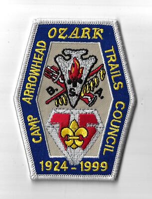 1924-1999 75th Camp Arrowhead Ozark Trails Council WHT Bdr. [CA-34]