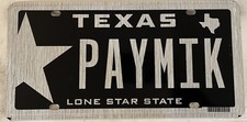 BIG STAR vanity PAY MIKE ME K license plate Michael Kevin Kim Ken Kathy Kyle Kai