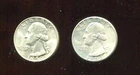 1959-D and 1960-P Washington Quarters CH/GEM BU (V836) 90% SILVER