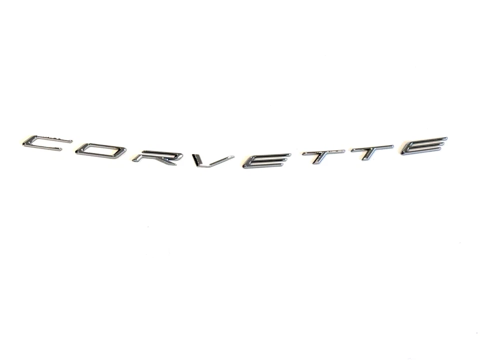 Chevrolet C8 2020-24 parachoques Corvette letra insignia placa de identificación emblema acabado cromado Foto 2 de 2