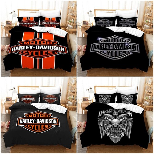 Harley Davidson Doona Duvet Quilt Cover Set Single Double Queen King