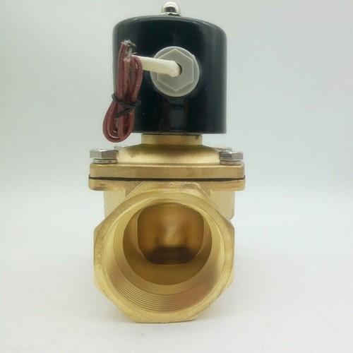 Elettrovalvola in ottone per acqua aria gas normalmente chiusa AC24V 3/4" BSP - Foto 4 di 4