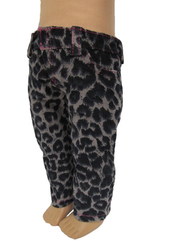 Doll Clothes Jeans Black and Gray Animal Print fit 18 inch American Girl